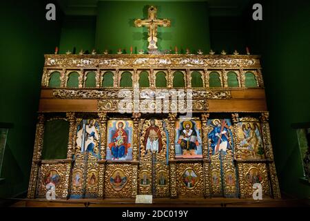 Città del Vaticano, Roma - 07 marzo 2018: Iconostas di Cefalonia nella Sala delle icone della Pinacoteca dei Musei Vaticani Foto Stock