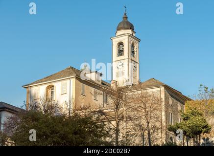 Santuario del Crocifisso sul Sacro Monte Calvario sulla collina Mattarella, Domodossola, Piemonte, Italia Foto Stock