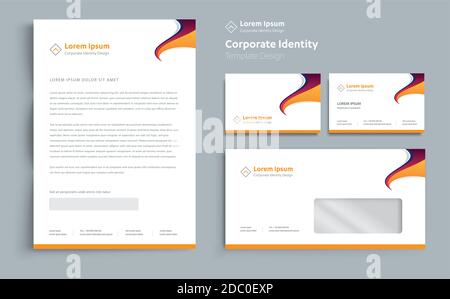 Corporate Business Identity template design Vector cancelleria astratta , Articoli da regalo colore elementi promozionali souvenir. Link set tecnologia digitale Illustrazione Vettoriale