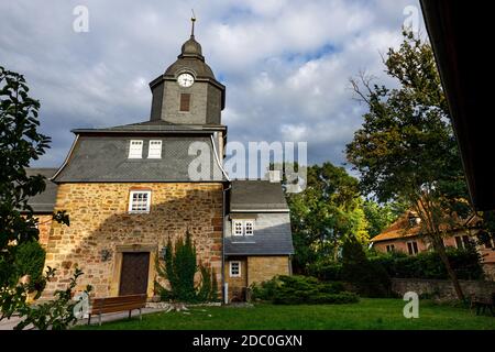 La chiesa storica di Herleshausen in Germania Foto Stock