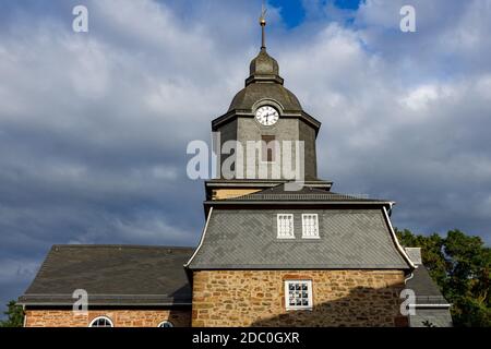 La chiesa storica di Herleshausen in Germania Foto Stock