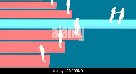 Strategia di sviluppo e gestione aziendale per le vendite Foto Stock