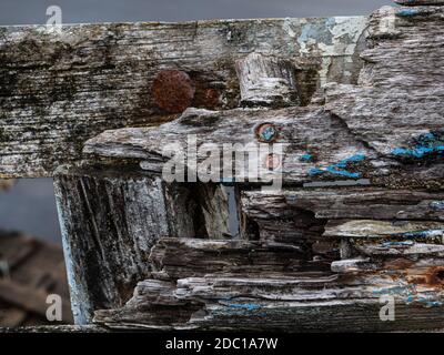 Decadimento navi in legno background Foto Stock