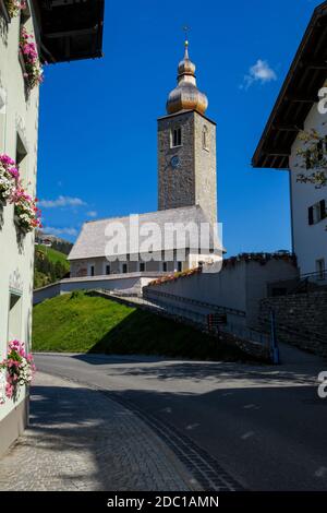 La chiesa di Lech am Arlberg in Austria Foto Stock