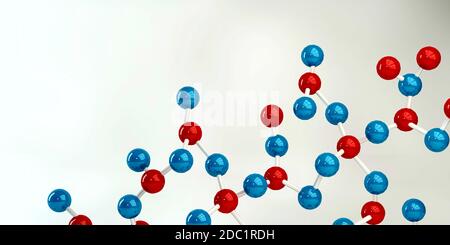 La scienza medica con la molecola struttura sfondo astratto Foto Stock