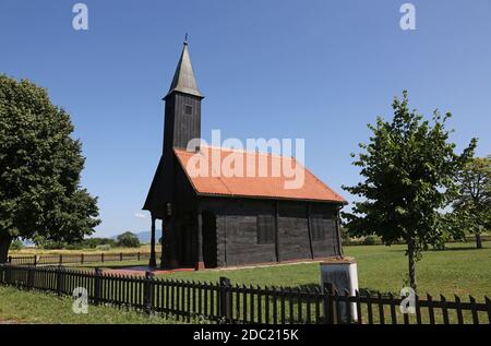 VELIKA GORICA, CROAZIA - 10 GIUGNO: Chiesa del Gesù ferito a Pleso, Velika Gorica, Croazia il 10 giugno 2015. Foto Stock