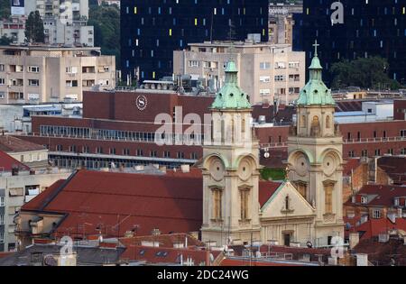 Basilica del Sacro cuore di Gesù a Zagabria, Croazia Foto Stock