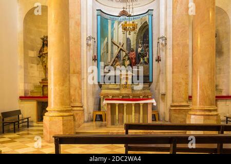 Israele, Gerusalemme, Stazione 1 di Via dolorosa, Chiesa di condanna, secondo la tradizione, questo fu il luogo dove Gesù prese la croce dopo essere Foto Stock