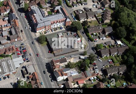 Vista aerea della stazione dei vigili del fuoco di Abingdon, Oxfordshire Foto Stock