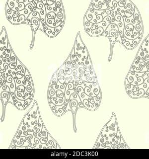 motivo senza cuciture in bianco e nero per colorare libri per adulti Illustrazione Vettoriale