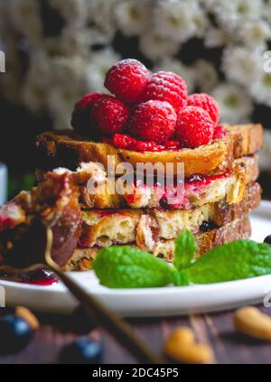 Toast alla francese, frittelle Foto Stock