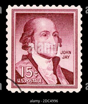 USA - CIRCA 1930: Un francobollo stampato negli USA mostra il ritratto John Jay circa 1930. Foto Stock