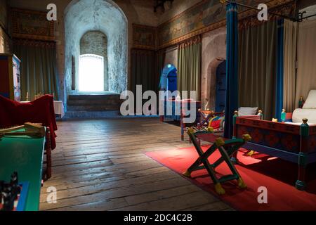 La Camera dei Re; una delle camere all'interno della Grande Torre / Donjon / Torrione / imponente roccaforte interna – il Palazzo reale – del Castello di dover, dover, Kent. REGNO UNITO. (121) Foto Stock