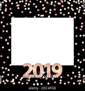 Classe di 2019 Graduarion Education background. Illustrazione Foto Stock