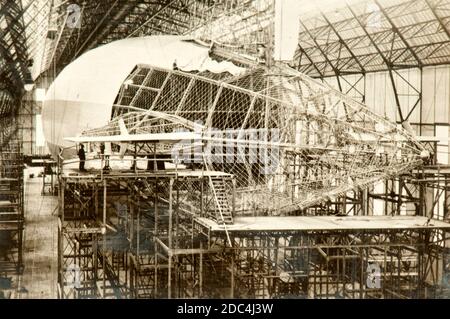 La costruzione di Zeppelin L126 uncervi Foto Stock