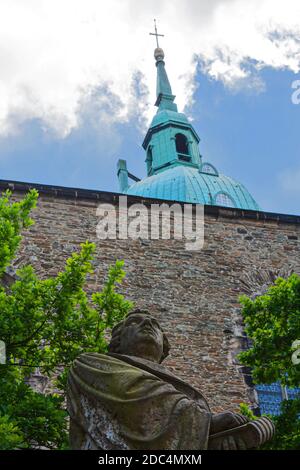 Chiesa di Sant'Anna, Annaberg-Bucholtz, Sassonia, Germania, dove martin Lutero un tempo aveva santuario e predicato. Foto Stock