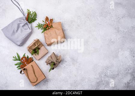 Idee diverse per zero rifiuti regalo di Natale Foto Stock
