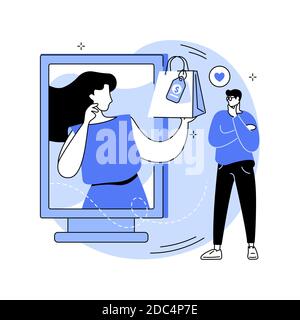 Illustrazione vettoriale del concetto astratto di pubblicità interattiva. Illustrazione Vettoriale