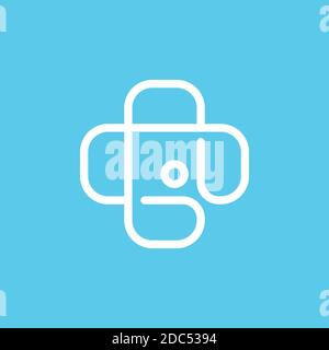 Simbolo medico disegno modello vettoriale.icona creativa croce per l'assistenza sanitaria azienda Illustrazione Vettoriale