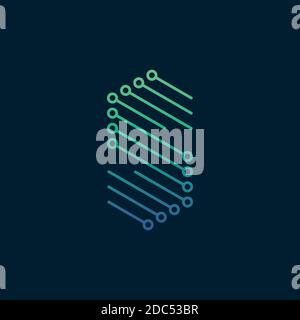 Modello di design con logo S moderno.Abstract simbolo S iniziale Illustrazione Vettoriale