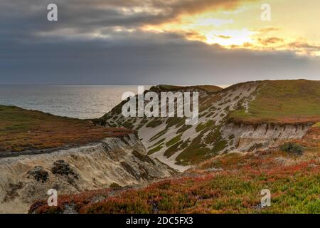 Il Fort Ord Dunes state Park è un parco statale della California, Stati Uniti, lungo 4 miglia di costa sulla baia di Monterey e creato da parte del chiuso Foto Stock