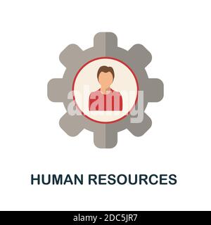 Icona risorse umane. Icona monocromatica risorse umane semplici per modelli, web design e infografiche Illustrazione Vettoriale