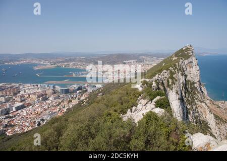 La Rocca di Gibilterra Foto Stock