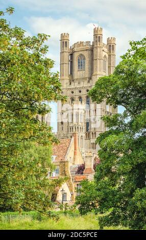 Cattedrale Chiesa della Santissima e indivisa Trinità a Ely, Cambridgeshire, Inghilterra Foto Stock