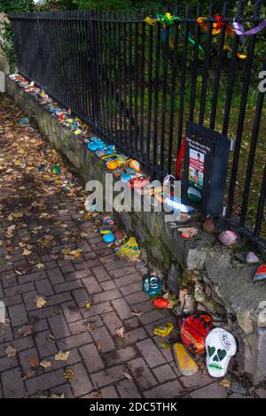 Fairy Glen sul fiume Kilbroney, Rostrivor, Co. Down, Irlanda del Nord Foto Stock