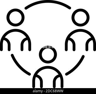 Icona del gruppo della scuola del Mentor. Icona vettoriale del gruppo di guide per il web design isolato su sfondo bianco Illustrazione Vettoriale