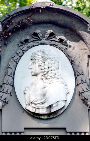 Weimar, antico cimitero: Tomba di Charlöotte von Stein, amico di Goethe; Weimar, alter Friedhof: Grab von Charliotte contro Stein Foto Stock