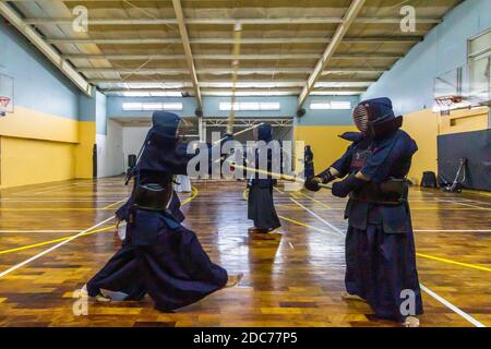 Professionisti DEL CLUB IGA Kendo a Quezon City, Metro Manila, Filippine Foto Stock