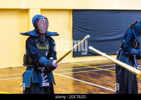 Professionisti DEL CLUB IGA Kendo a Quezon City, Metro Manila, Filippine Foto Stock