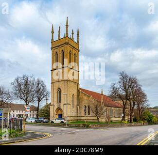 La Chiesa di San Giovanni Evangelista, Spitalgate, Grantham, Lincolnshire, Regno Unito Foto Stock