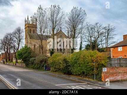 La Chiesa di San Giovanni Evangelista, Spitalgate, Grantham, Lincolnshire, Regno Unito Foto Stock