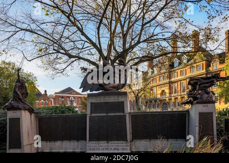 Leicester South African (Boer) War Memorial, di Joseph Crosland McClure, Town Hall Square, Leicester Foto Stock