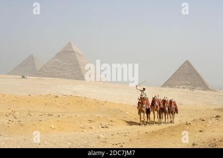 L'ALTOPIANO DI GIZA, EGITTO Foto Stock