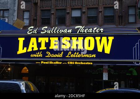 Ed Sullivan Theatre, Broadway, New York City Foto Stock