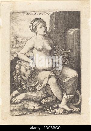 Master IB, (artista), tedesco, attivo c. 1523/1530, Fortitudo, incisione Foto Stock