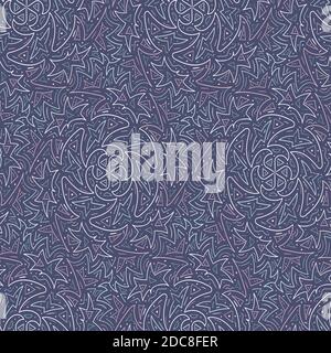 schema vettoriale lineare senza giunture a doodle astratto Illustrazione Vettoriale