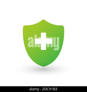 Vector Medical Shield con icona a croce. Illustrazione vettoriale dello stock isolata Illustrazione Vettoriale