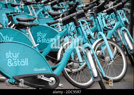 Styr e Stall bike a Goteborg Foto Stock