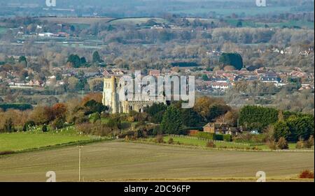 Chiesa di Santa Maria la Vergine Edlesborough Buckinghamshire Inghilterra Foto Stock