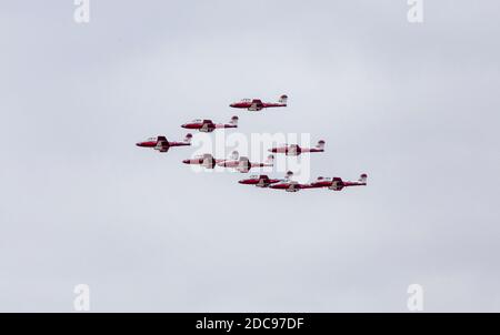 Snowbirds in Flight Canada formazione acrobatica squadra di volo Foto Stock