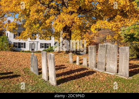 Il Cimitero superiore a Phillipston, Massachusetts Foto Stock