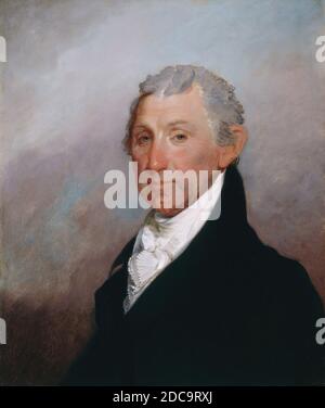 Gilbert Stuart, (pittore), americano, 1755 - 1828, James Monroe, c.. 1817, olio su legno, totale: 64.8 x 55 cm (25 1/2 x 21 5/8 pollici Foto Stock