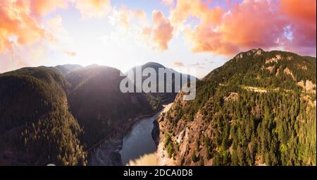 Vista sulla natura aerea canadese Foto Stock