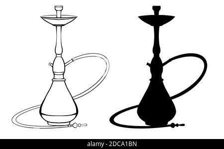 Set di contorni e silhouette nere di zoccoli isolati su uno sfondo bianco. Riposo e relax. Oggetto vettore per loghi, icone, infografiche e y Illustrazione Vettoriale