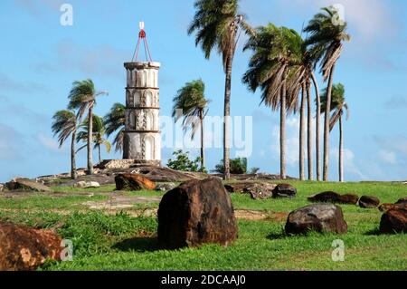 Sud America, Guyana, Kourou, la storica torre Dreyfus è stata utilizzata per comunicare con le isole della salvezza attraverso il codice Morse. Foto Stock