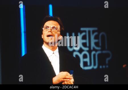 Wetten dass, Spielshow, Deutschland 1992, moderatore Wolfgang Lippert Foto Stock